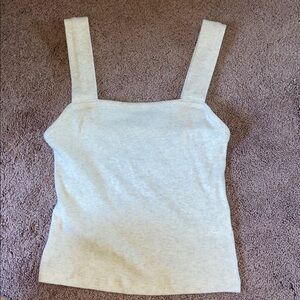 American Eagle Outfitters Beige Ribbed Tank Top